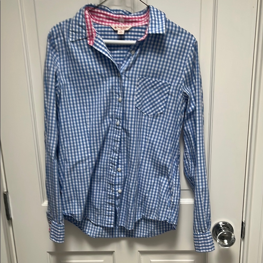 Brooks Brothers Blue and White Gingham Button Down Shirt